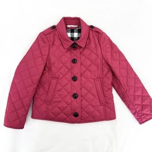 Burberry girls quilted jacket, size 5 yrs